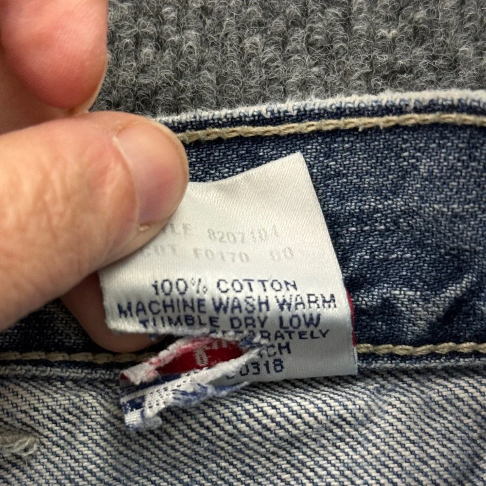 Vtg Y2K Lucky Jeans 207 Peanut Womens 10/30 Light Wash Made in USA Straight Leg